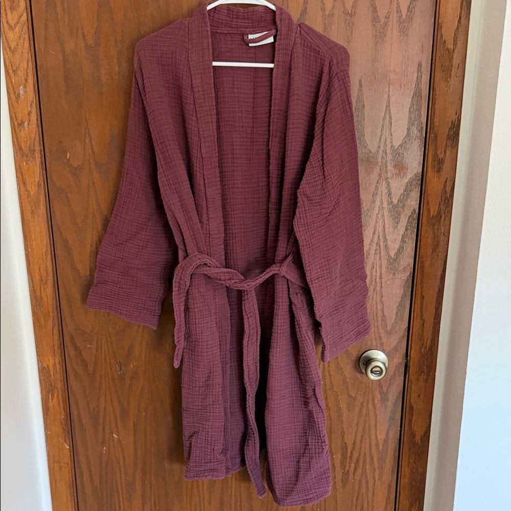 Parachute cloud cotton Burgundy Waffle Knit Robe